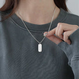 Vintage Silver Plated Pendant Necklace Hiphop Alphabet Couple Casual Jewelry