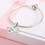 DALARAN Heart Shape Love Sterling Silver Charm 925 Friendship Sisters Bead