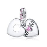 DALARAN Heart Shape Love Sterling Silver Charm 925 Friendship Sisters Bead