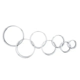 925 Sterling Silver Circle Round Huggie Hoop Earrings For Women Men