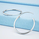 925 Sterling Silver Circle Round Huggie Hoop Earrings For Women Men