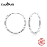 925 Sterling Silver Circle Round Huggie Hoop Earrings For Women Men
