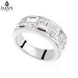 DAN'S Geometric Ring with Austrian Crystals