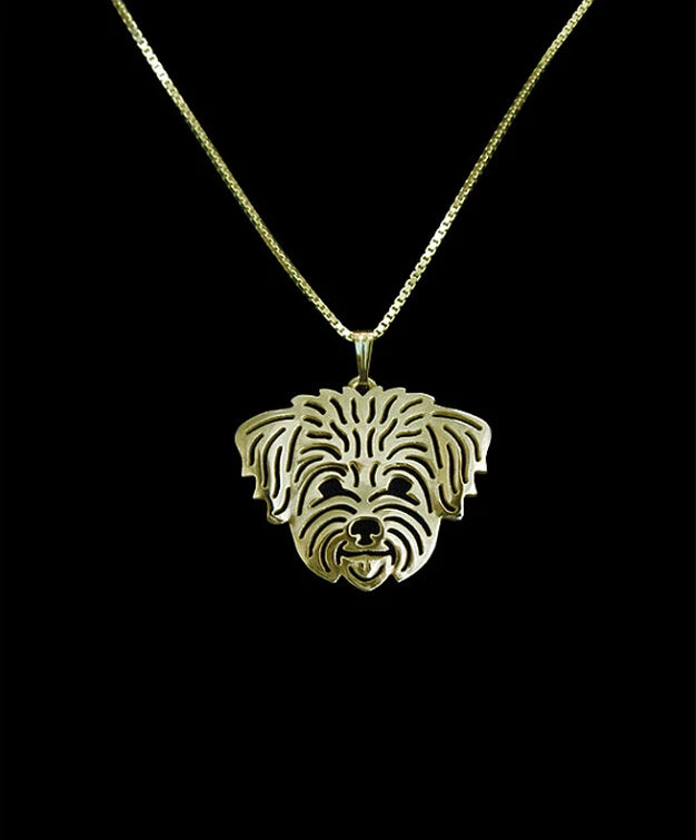 Maltese Pendant Choker Necklace - Dog Charm Jewelry
