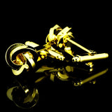 Twisted Ball Cufflinks High Wedding Gift Men's Jewelry