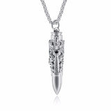Bullet Pendant Stainless Steel Necklace