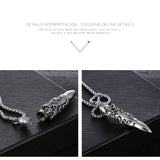 Bullet Pendant Stainless Steel Necklace