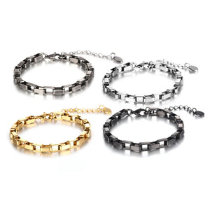 Men Motorcycle Chain Wristband Bracelet Stainless Steel Boyfriend Gift