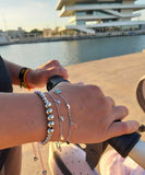 DARK DIAMOND Stainless Steel Bracelet Adjustable Balls