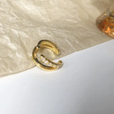 DAVINI Double Circle Clip Earrings Ear Cuff Ear Rings Women OL Style Jewelry