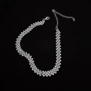 DAVINI Crystal Choker Necklace Silver Chain Gothic Chokers Necklaces Jewelry