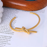 DAVINI Winding Knotted Bracelet Bangles Titanium Steel 18K Plated