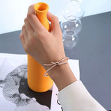 DAVINI Winding Knotted Bracelet Bangles Titanium Steel 18K Plated