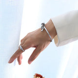 DAVINI Winding Knotted Bracelet Bangles Titanium Steel 18K Plated