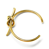 DAVINI Winding Knotted Bracelet Bangles Titanium Steel 18K Plated