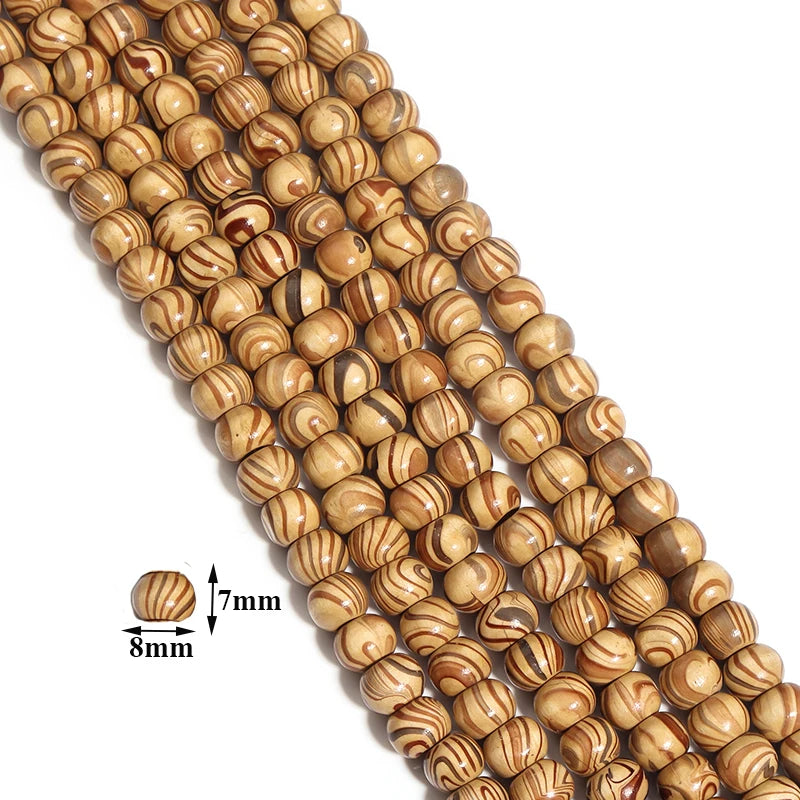 Natural Wood Beads Assortment for DIY Necklace Bracelet Making