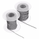 10Yards 2mm 3mm Silver Stainless Steel Twisted Chain Jewelry Bulk Chains