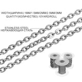 10yd Stainless Steel Necklace Chain Cross Pendant Jewelry Making Findings