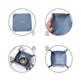 DC 1PCS Jewelry Box Fold Tray PU Leather Table Top Storage