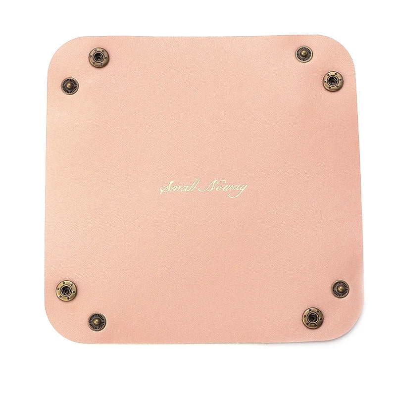 DC 1PCS Jewelry Box Fold Tray PU Leather Table Top Storage