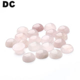 20pcs 6-25mm Pink Crystal Quartz Cabochons Beads DIY Jewelry Findings