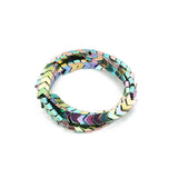 DC 95pcs Hematite Beads 6mm Arrow Shape Spacer Charms for DIY Bracelets