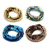 DC 95pcs Hematite Beads 6mm Arrow Shape Spacer Charms for DIY Bracelets