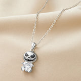 Christmas Skeleton Necklace Stainless Steel Halloween Jack Skull Pendant