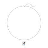 Christmas Skeleton Necklace Stainless Steel Halloween Jack Skull Pendant