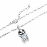 Christmas Skeleton Necklace Stainless Steel Halloween Jack Skull Pendant
