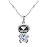 Christmas Skeleton Necklace Stainless Steel Halloween Jack Skull Pendant