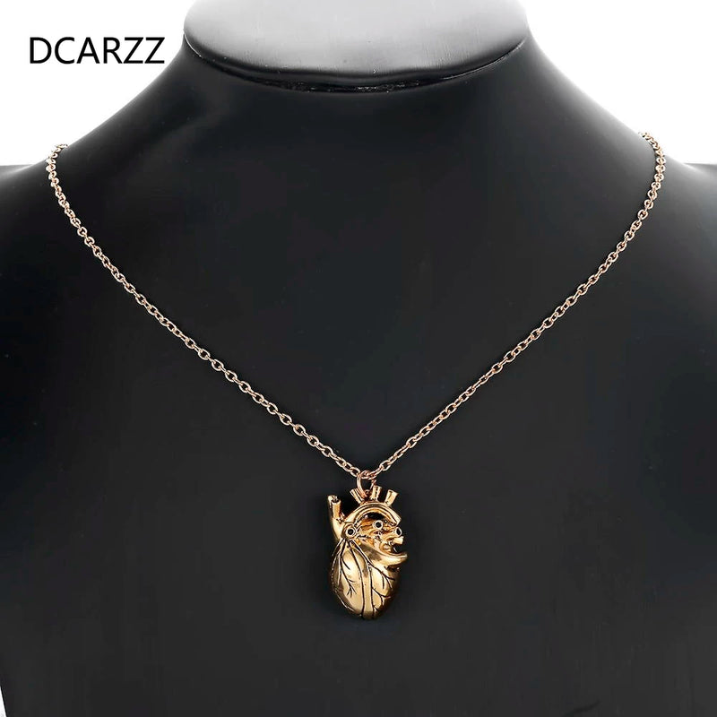 Heart Pendant Necklace Medical Gift Women Choker Initial Anatom...