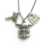 Baby Master Necklace Girl Charm Pendant Silver Plated Star Mandalorian Jewelry