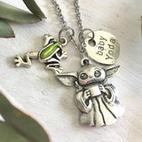 Baby Master Necklace Girl Charm Pendant Silver Plated Star Mandalorian Jewelry