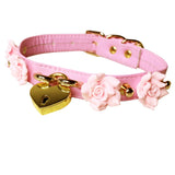 DDLG Choker Collar Punk Cosplay Rose Flower PU Leather Necklace