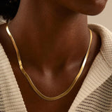DEAR-LIFE Chunky Chain Necklace Women Toggle Clasp Stainless Steel