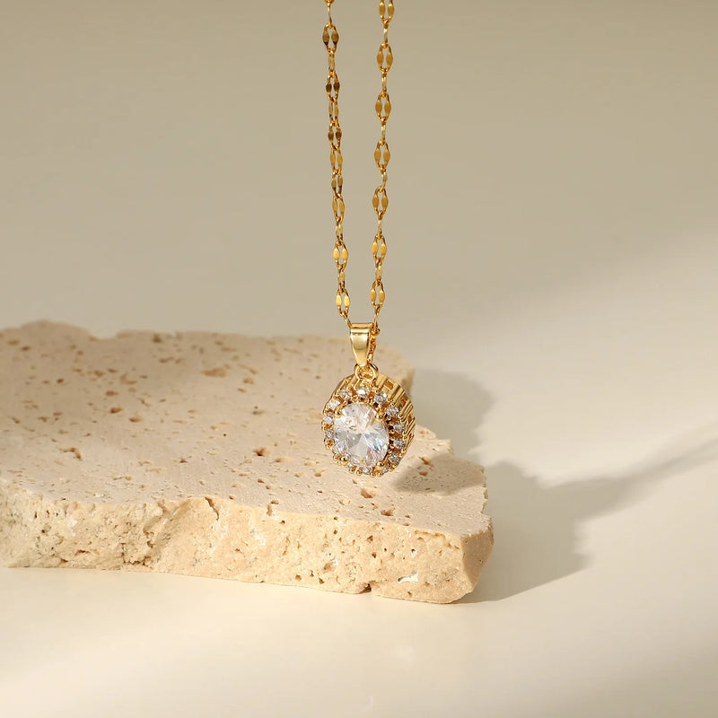 DEAR-LIFE Zirconia Necklace Titanium Steel Jewellery