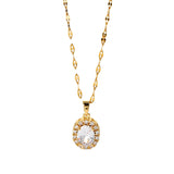 DEAR-LIFE Zirconia Necklace Titanium Steel Jewellery