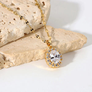 DEAR-LIFE Zirconia Necklace Titanium Steel Jewellery
