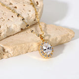 DEAR-LIFE Zirconia Necklace Titanium Steel Jewellery