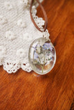 DEAR-LIFE Retro Double-Sided Forget-Me-Not Eternal Flower Necklace Pendant