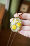 Forest Wind Sunflower Pendant Dried Flower Necklace
