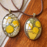 Forest Wind Sunflower Pendant Dried Flower Necklace
