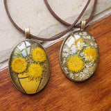 Forest Wind Sunflower Pendant Dried Flower Necklace