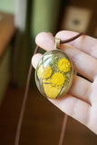 Forest Wind Sunflower Pendant Dried Flower Necklace