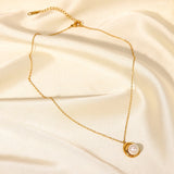 French Vintage Women's Pearl Pendant Necklace