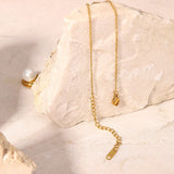 French Vintage Women's Pearl Pendant Necklace