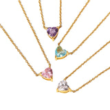 DEAR-LIFE Heart-Shaped Zirconia Pendant Necklace