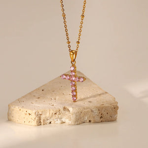 DEAR-LIFE Pink Zirconia Pendant Necklace for Women