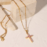 DEAR-LIFE Pink Zirconia Pendant Necklace for Women
